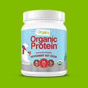Organic Protein Powder Peppermint Hot Cocoa
